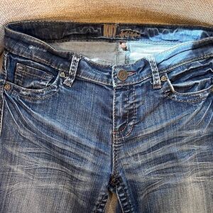 Kut from the Kloth Low Rise Women's Blue Washed Straight Leg Jeans